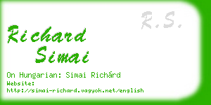 richard simai business card